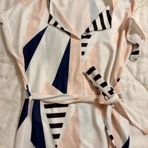 Chic Abstract Patterned Dress